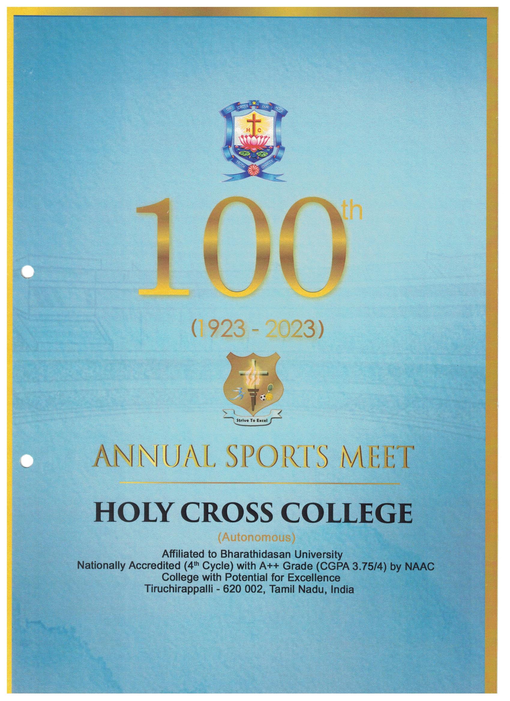 100th Sports Day Invite